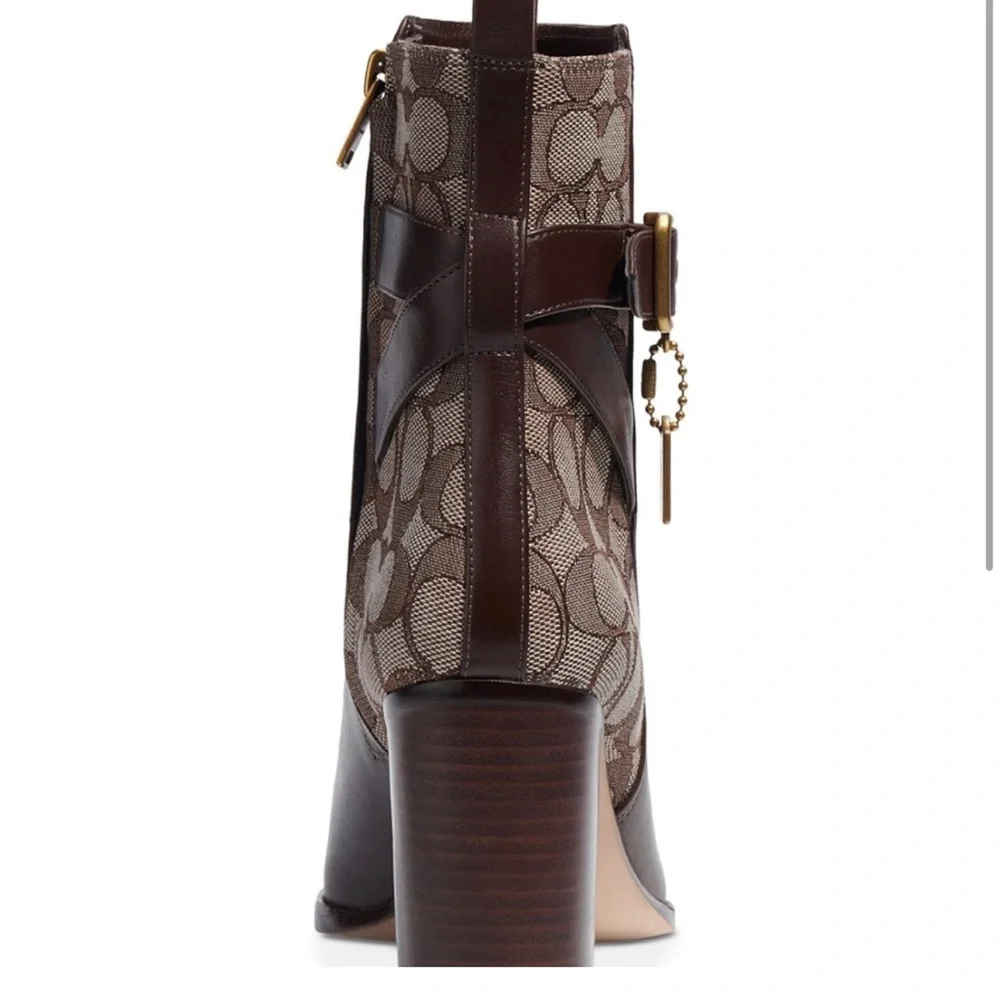 Coach Olivia Bootie In Signature Jacquard Size 9 MSRP: $295.00 - Picture 5 of 16